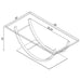 CoasterEssence Danville rectangular U-shaped coffee table with clear glass top and chrome finish