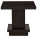 Reston Square Cappuccino Engineered Wood Side End Table by CoasterEveryday