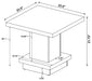 CoasterEveryday Reston square engineered wood side end table in cappuccino finish