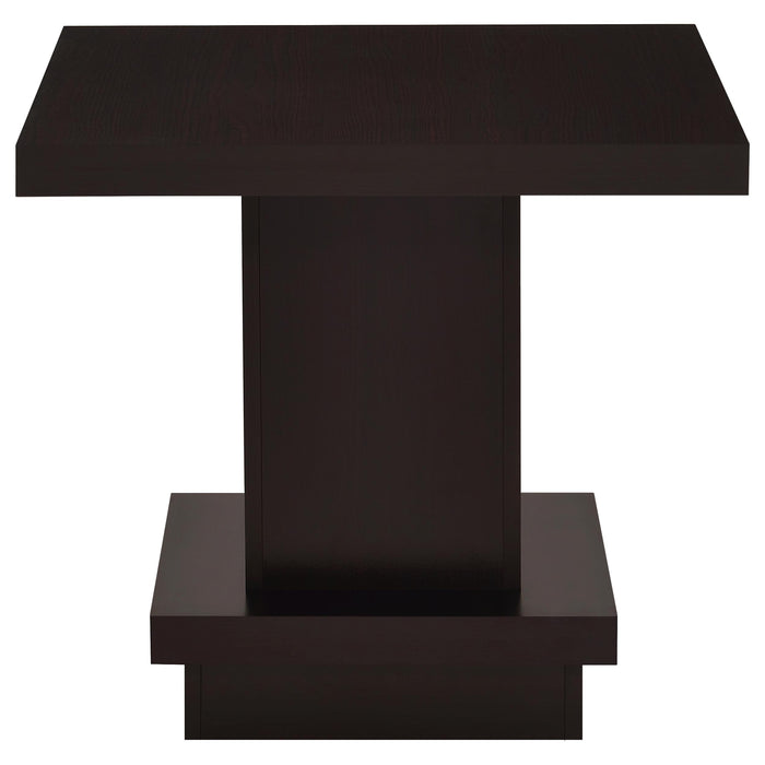 Reston 3-piece Square Coffee and End Table Set Cappuccino
