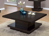 Reston Square CoasterEveryday engineered wood coffee table with casters in cappuccino finish