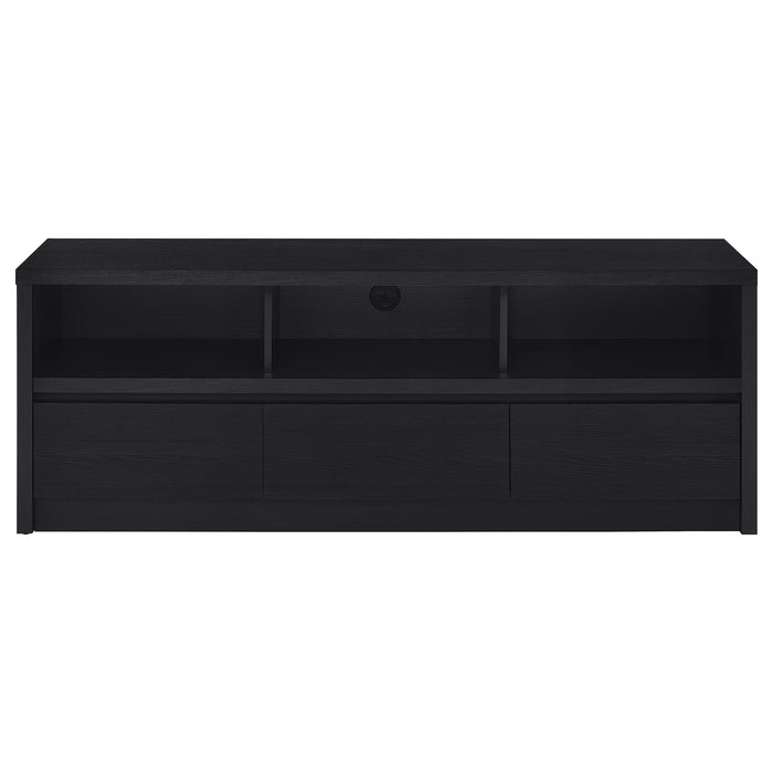 Rutland 59-inch black 3-drawer TV stand media console by CoasterEveryday