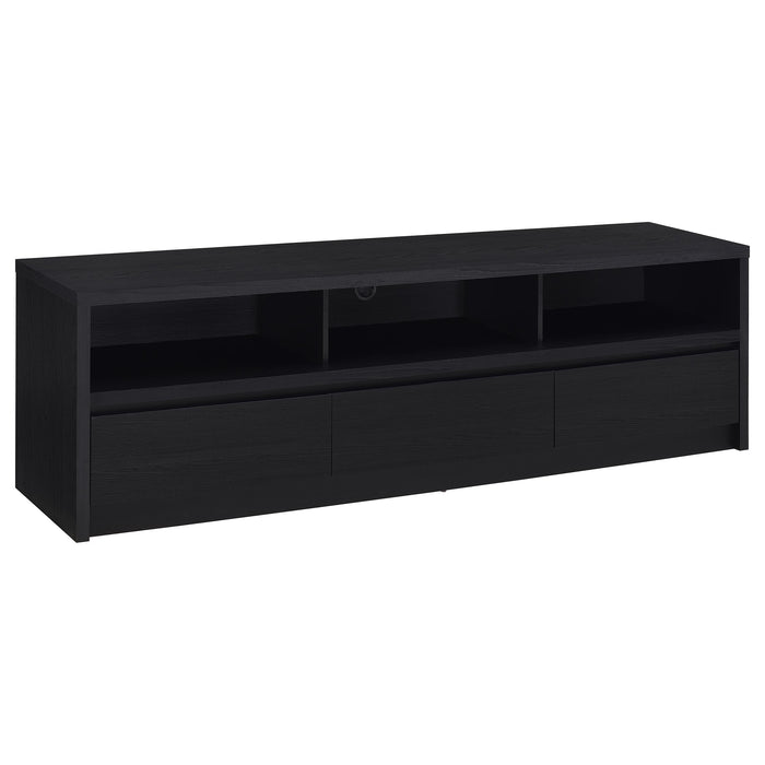 Rutland 78-inch black 3-drawer TV stand media console by CoasterEveryday