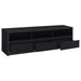 CoasterEveryday Rutland 78-inch black TV stand media console with three drawers