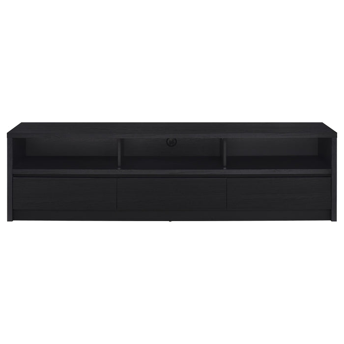 Rutland 78-inch black 3-drawer TV stand media console by CoasterEveryday