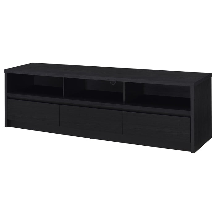 Rutland 78-inch black 3-drawer TV stand media console by CoasterEveryday