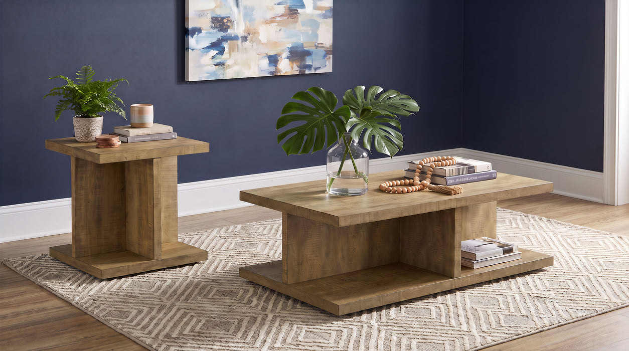 Cortona Square Engineered Wood End Side Table Mango