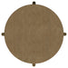 CoasterEveryday Arini round end side table with storage shelf in sand wash finish