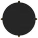 CoasterEveryday Arini round end side table in black with lower storage shelf