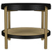 CoasterEveryday Arini 3-piece round coffee and end table set in black with nesting design