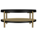 Arini 3-piece round coffee and end table set by CoasterEveryday in black finish