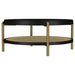 CoasterEveryday Arini 3-piece round coffee and end table set in black with nesting tables