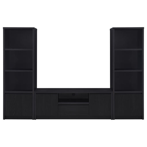 Winfield 3-piece 60-inch entertainment center and TV stand in black by CoasterEveryday