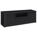 CoasterEveryday Winfield 3-piece black entertainment center with 60-inch TV stand and storage cabinets
