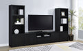 Black Winfield 3-piece entertainment center with a 78-inch TV stand and matching furniture from CoasterEveryday.