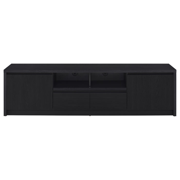 Black Winfield 3-piece entertainment center with 78-inch TV stand, featuring modern furniture design by CoasterEveryday.