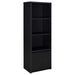 Black Winfield 3-piece entertainment center with 78-inch TV stand, featuring shelves and storage cabinets, by CoasterEveryday.