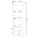 Winfield 4-shelf media tower entertainment pier in black by CoasterEveryday