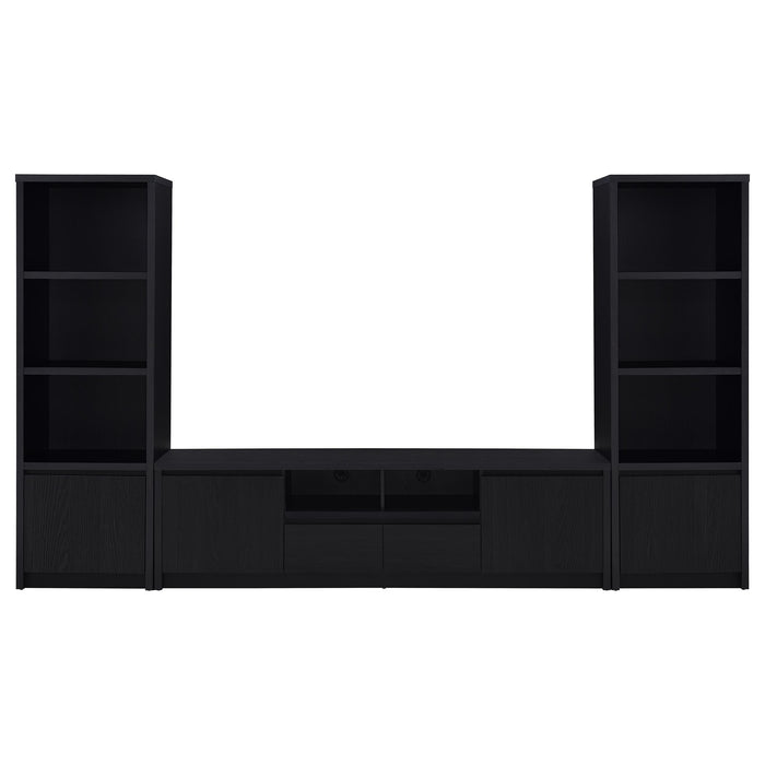 Winfield 3-shelf Media Tower Entertainment Pier Black
