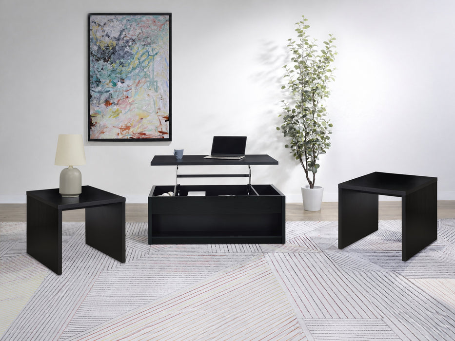 Knapp 3-piece Lift Top Coffee Table Set Black