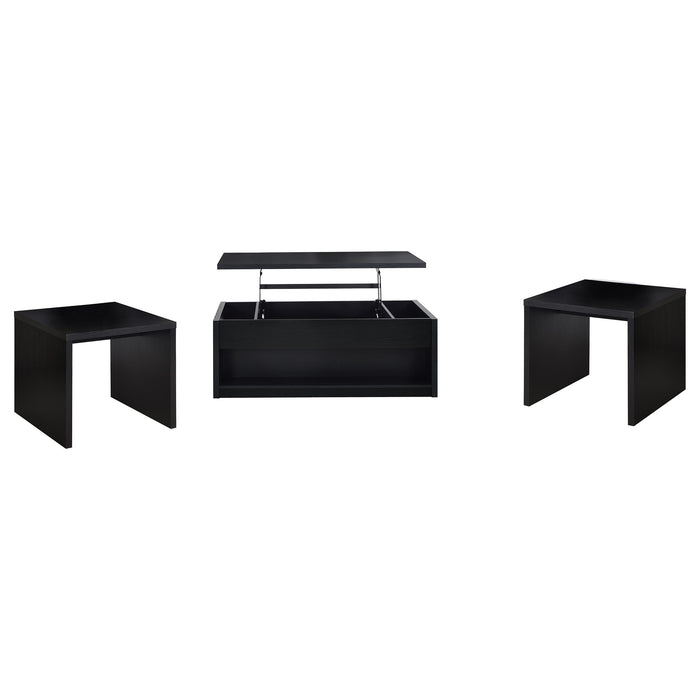 Knapp 3-piece Lift Top Coffee Table Set Black