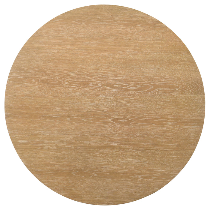 Ottowa 2-piece Round Wood Coffee Table Set Light Oak