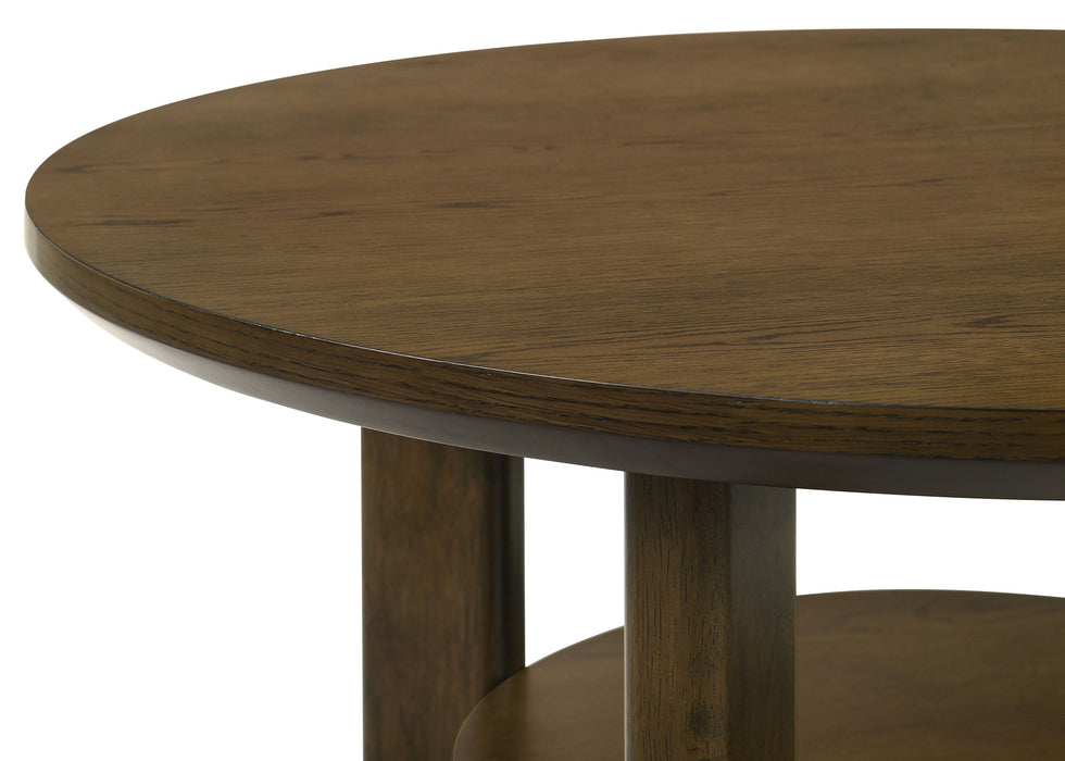 Ottowa 35-inch Round Wood Cocktail Coffee Table Brown