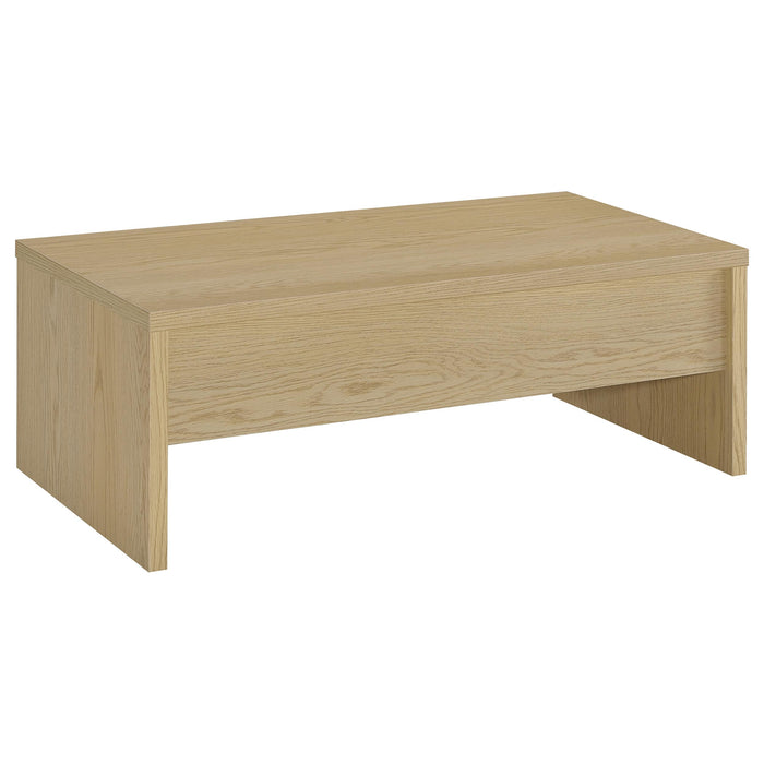 Canoga 2-piece Lift Top Cocktail Coffee Table Set Light Oak