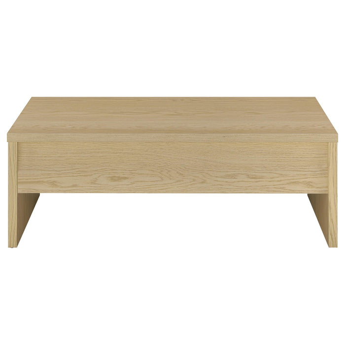 Canoga 3-piece Lift Top Cocktail Coffee Table Set Light Oak