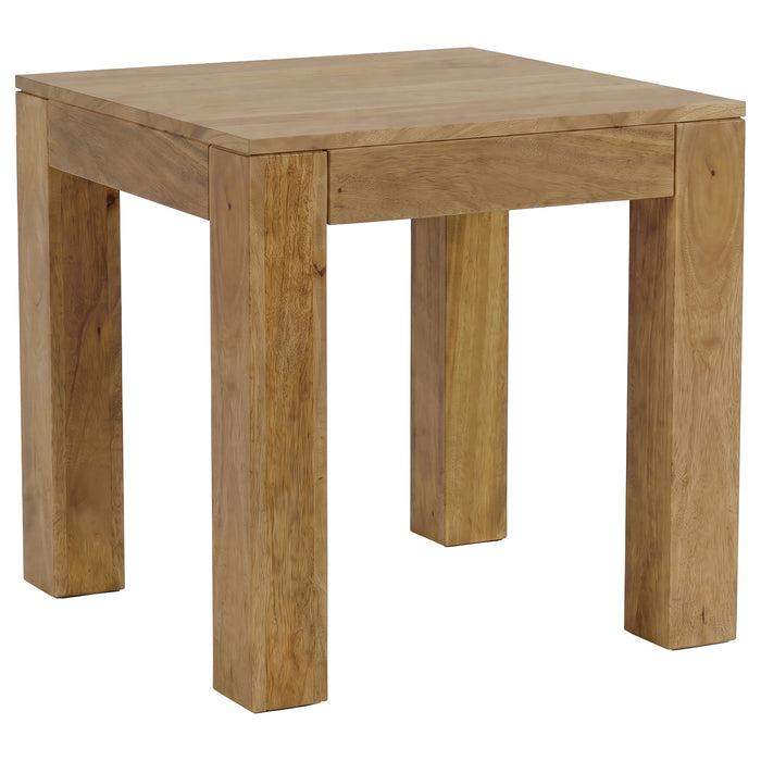 Butte Square Mango Wood End Table Natural