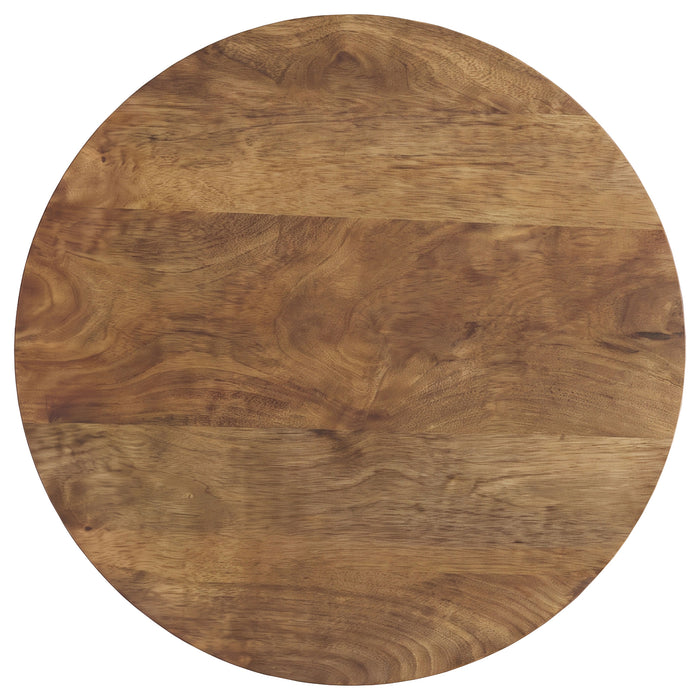 Coffey Round Mango Wood End Table Light Brown