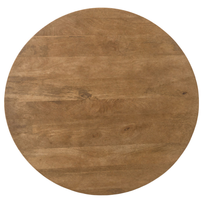 Coffey 2-piece Round Coffee and End Table Set Light Brown