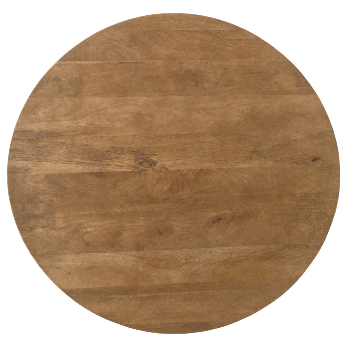 Coffey 3-piece Round Coffee and End Table Set Light Brown