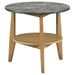 CoasterEveryday Bradley 2-piece round SmartTop coffee table set in grey and natural finish