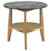 CoasterEveryday Bradley 2-piece round SmartTop coffee table set in grey and natural wood finish