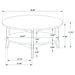 CoasterEveryday Bradley 2-piece round SmartTop coffee table set in grey and natural wood tones