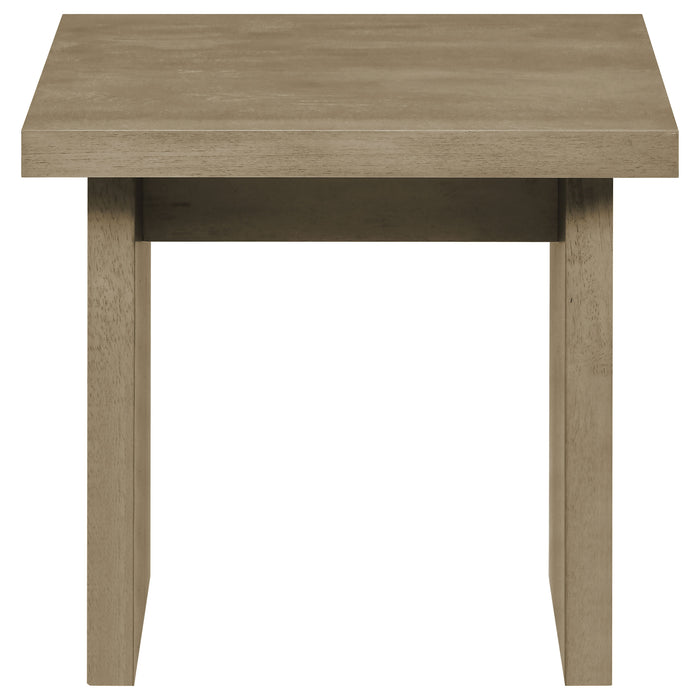 Decker Square Occasional Side End Table Natural Oak