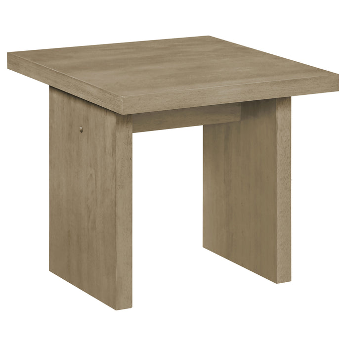 Decker 2-piece Coffee and End Table Set Natural Oak