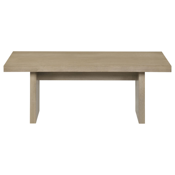 Decker 47-Inch Rectangular Cocktail Coffee Table Natural Oak