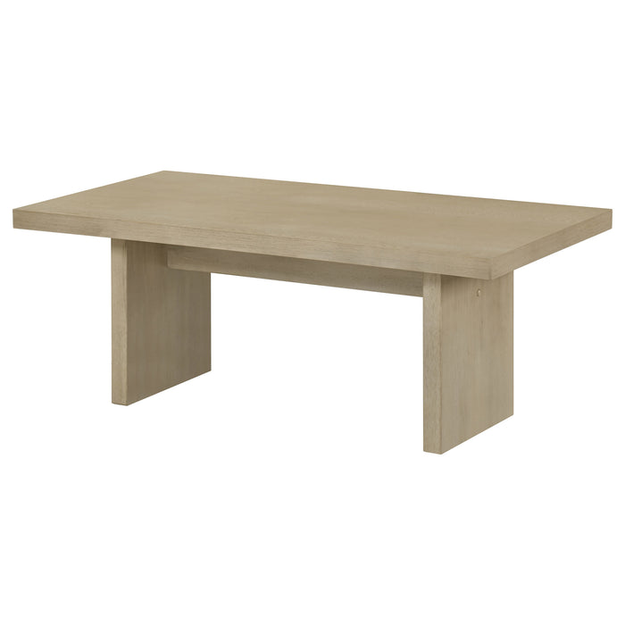 Decker 47-Inch Rectangular Cocktail Coffee Table Natural Oak