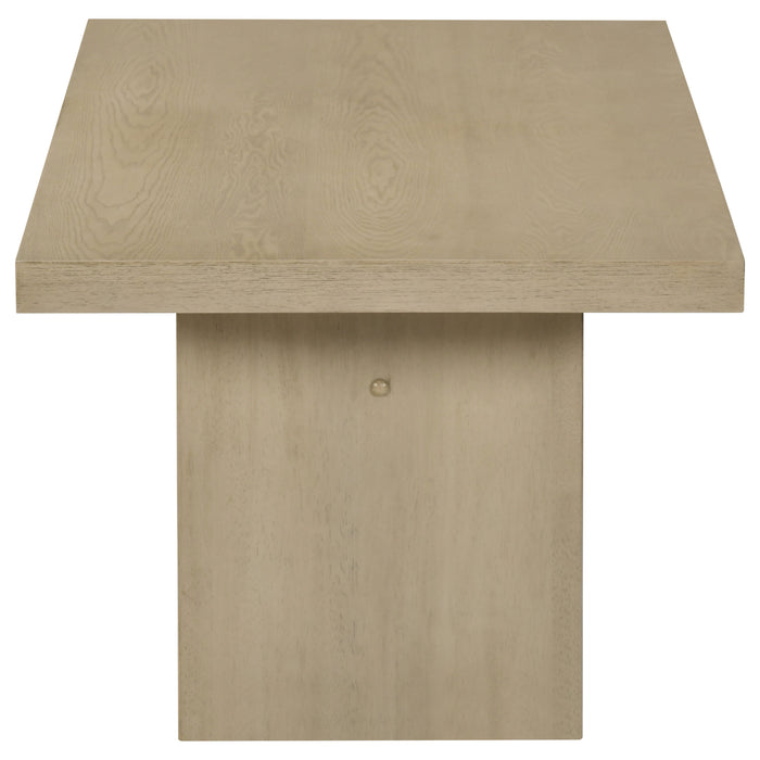 Decker 47-Inch Rectangular Cocktail Coffee Table Natural Oak