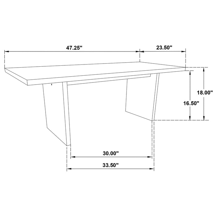 Decker 47-Inch Rectangular Cocktail Coffee Table Natural Oak