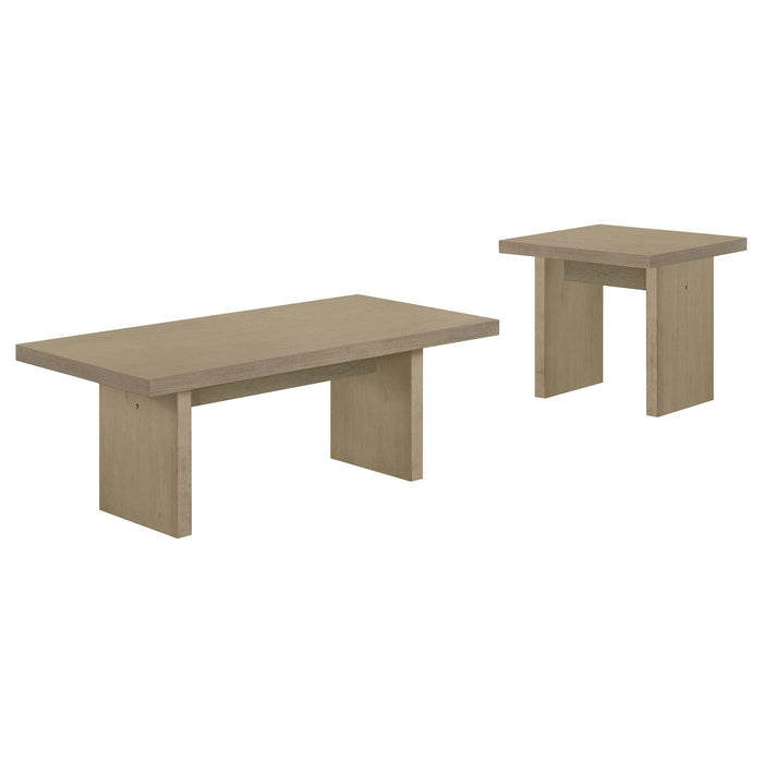 Decker 47-Inch Rectangular Cocktail Coffee Table Natural Oak