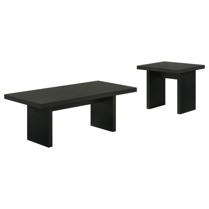 Decker 2-piece Coffee and End Table Set Black