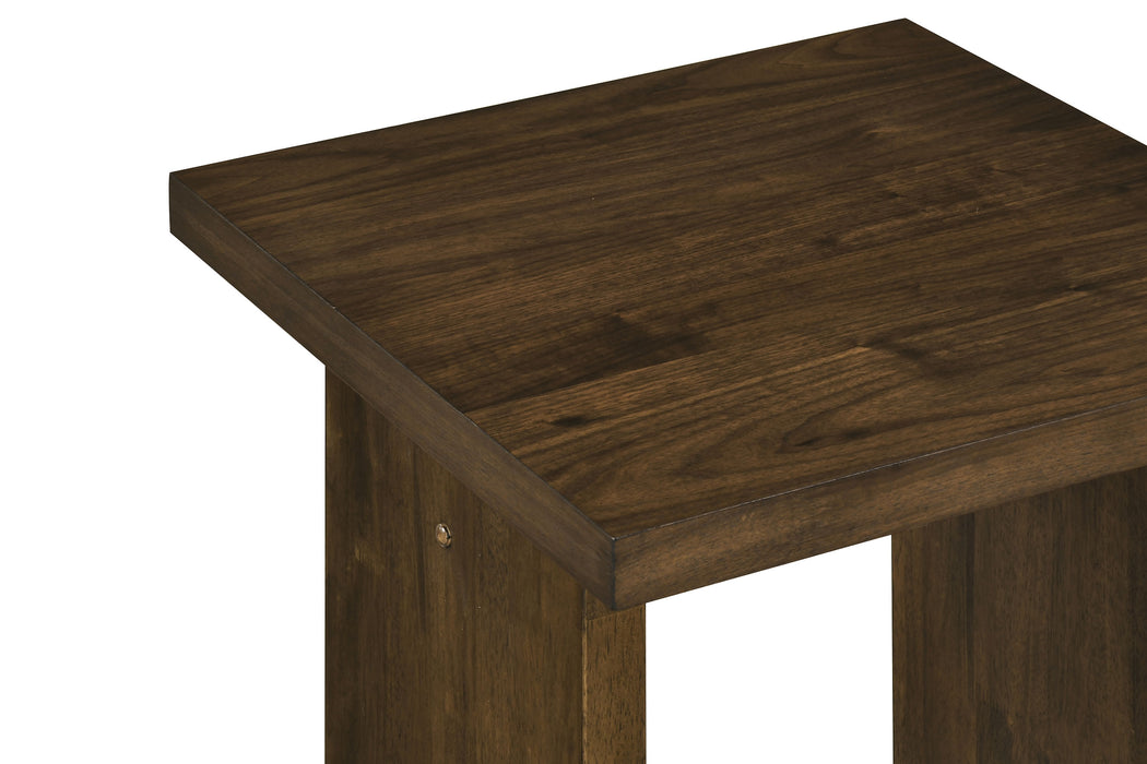 Decker Square Occasional Side End Table Walnut