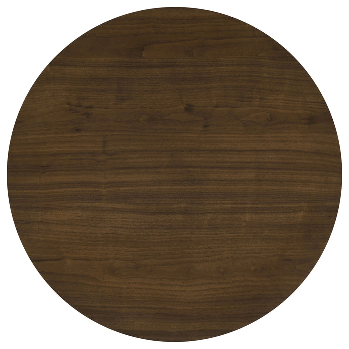 Hamlyn 3-piece Round Fluted Coffee and End Table Set Walnut