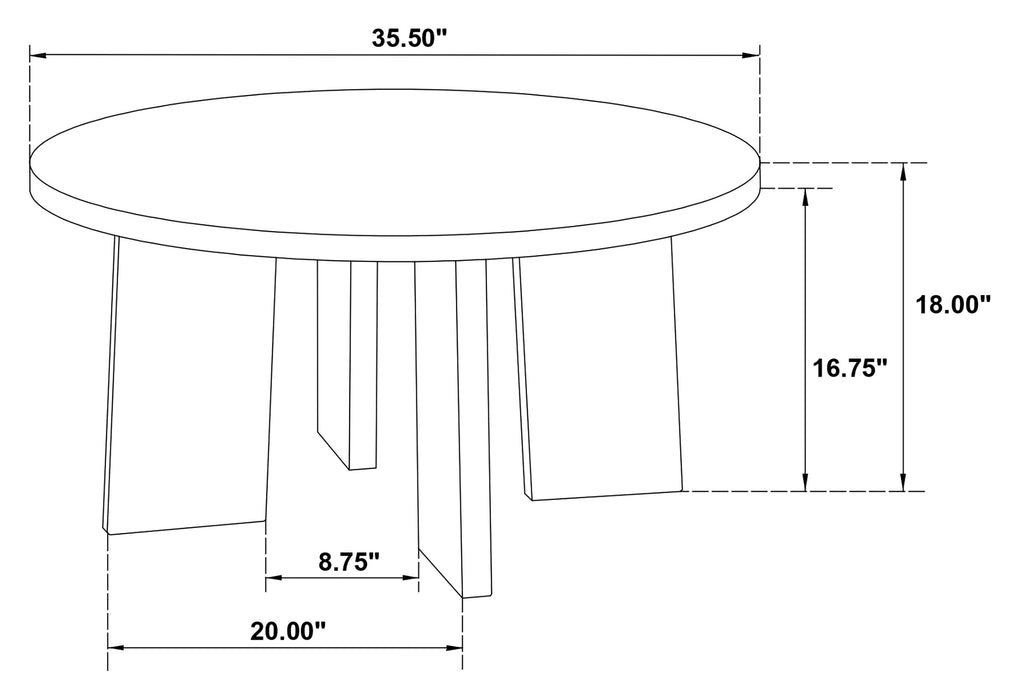 Strouse 2-Piece Round Coffee and End Table Set in Natural Oak
