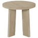 CoasterEveryday Strouse 3-piece round coffee and end table set in natural oak veneer