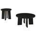 CoasterEveryday Strouse 2-piece round coffee and end table set in black