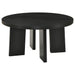 CoasterEveryday Strouse 3-piece round coffee and end table set in black furniture ensemble